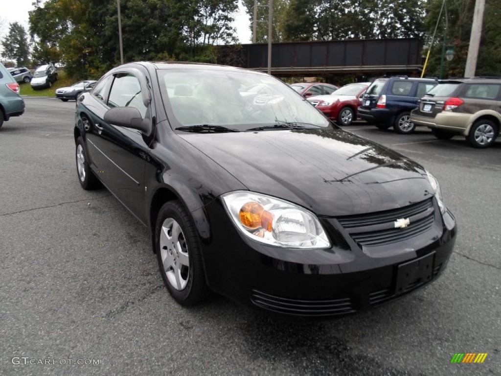 2007 Cobalt LS Coupe - Black / Gray photo #4