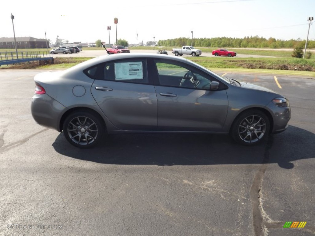 2013 Dart Rallye - Tungsten Metallic / Black/Ruby Red photo #4