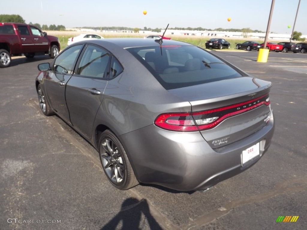 2013 Dart Rallye - Tungsten Metallic / Black/Ruby Red photo #7