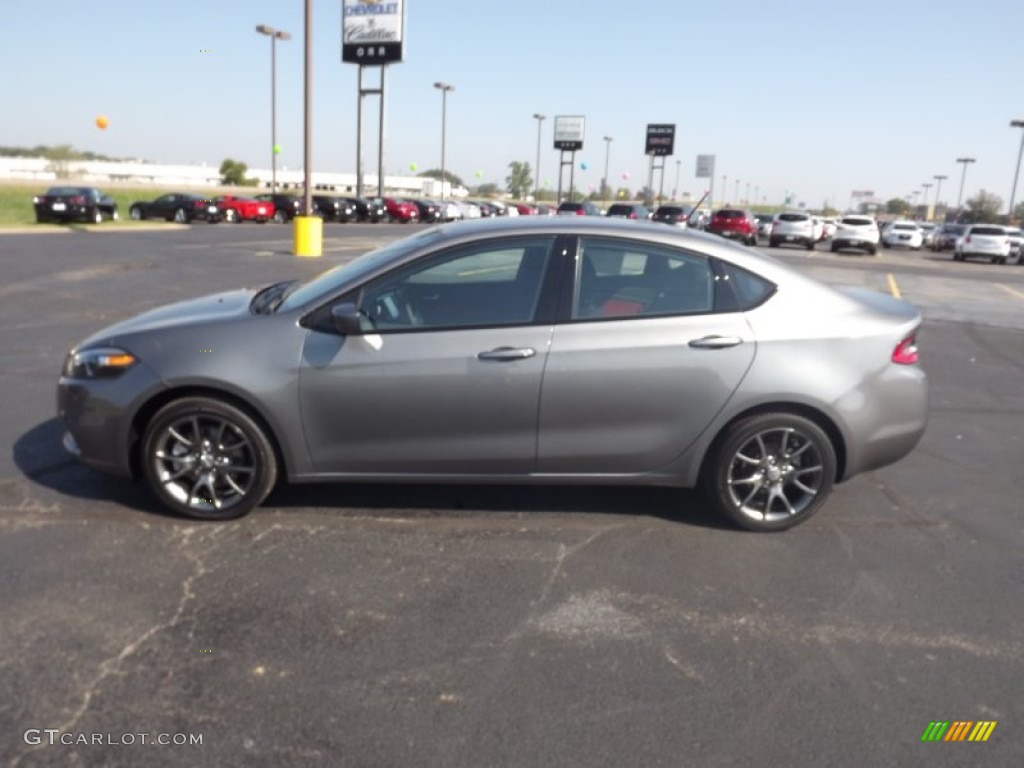 2013 Dart Rallye - Tungsten Metallic / Black/Ruby Red photo #8