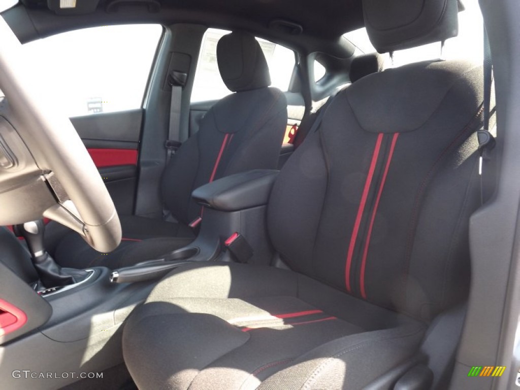 Black/Ruby Red Interior 2013 Dodge Dart Rallye Photo #71701867