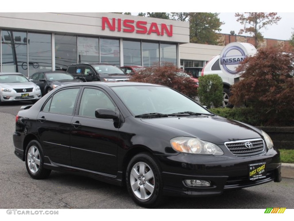 2006 Corolla S - Black Sand Pearl / Dark Charcoal photo #1