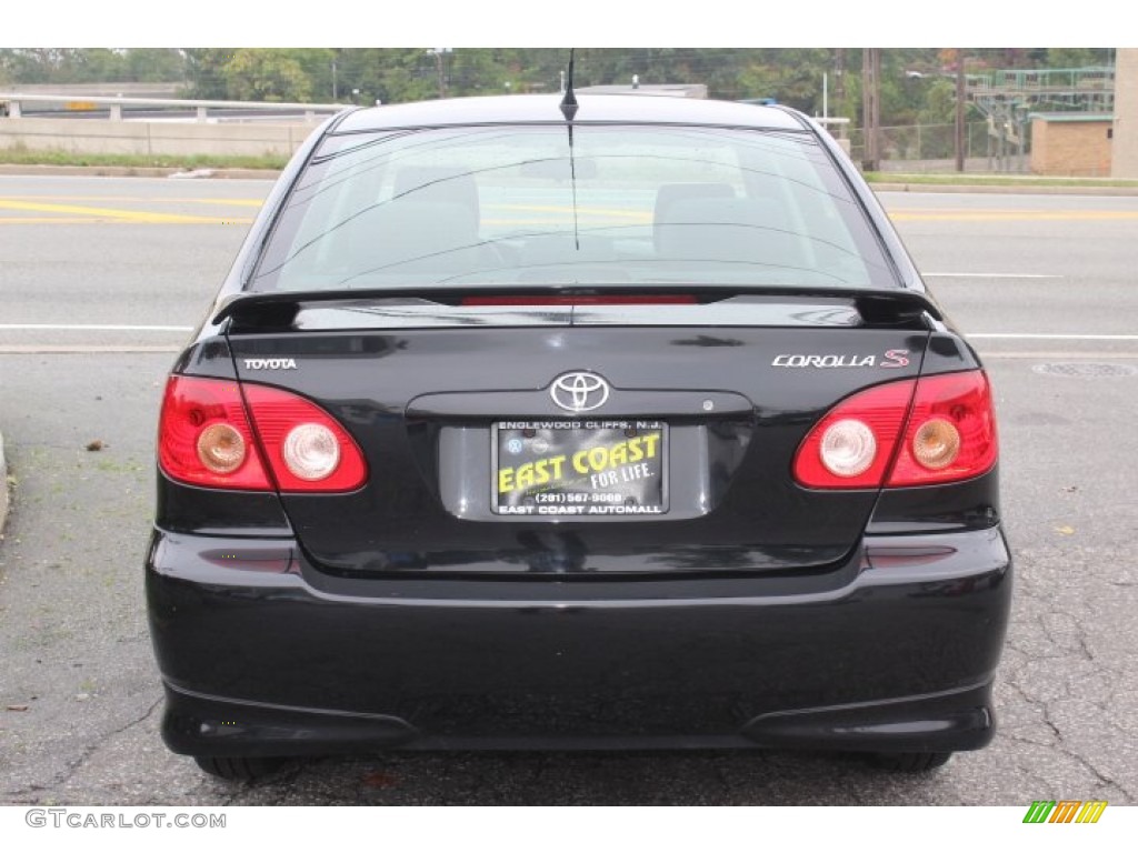2006 Corolla S - Black Sand Pearl / Dark Charcoal photo #5