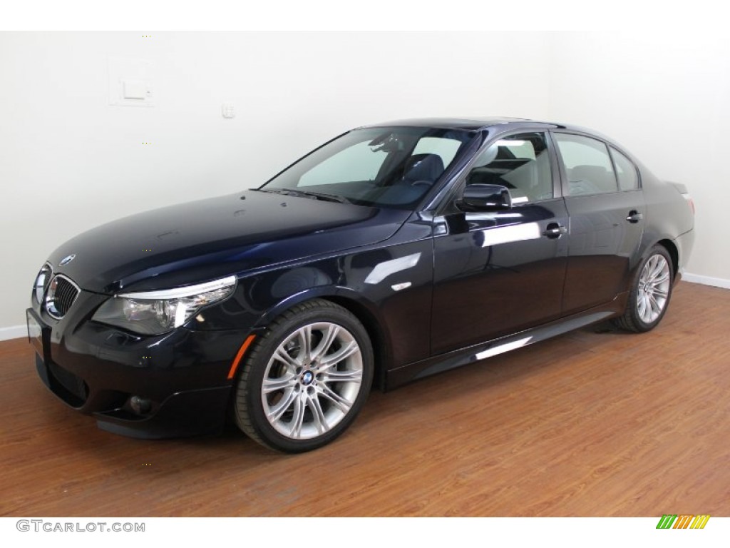 2010 5 Series 535i Sedan - Carbon Black Metallic / Black photo #1