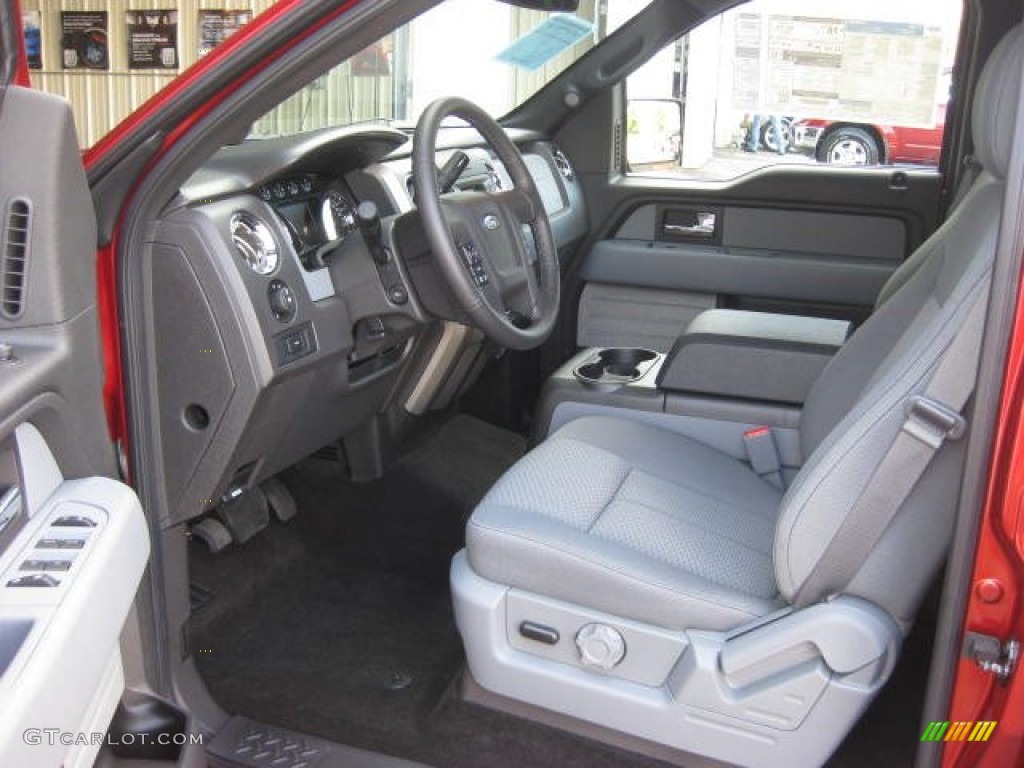 Steel Gray Interior 2013 Ford F150 XLT SuperCrew 4x4 Photo #71705368