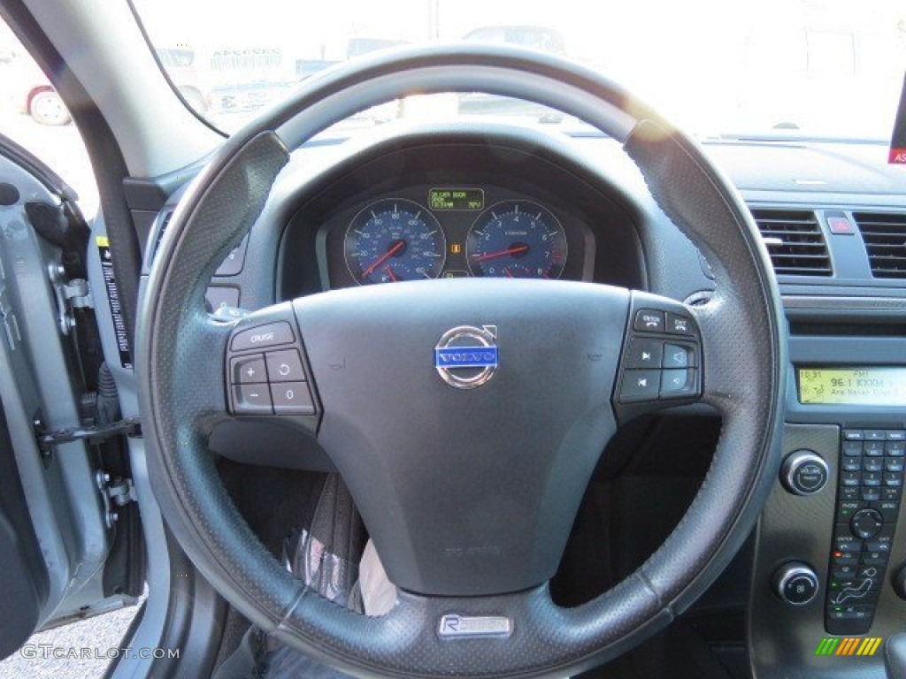 2009 Volvo C30 T5 R-Design R-Design Off Black/Quartz Steering Wheel Photo #71708167