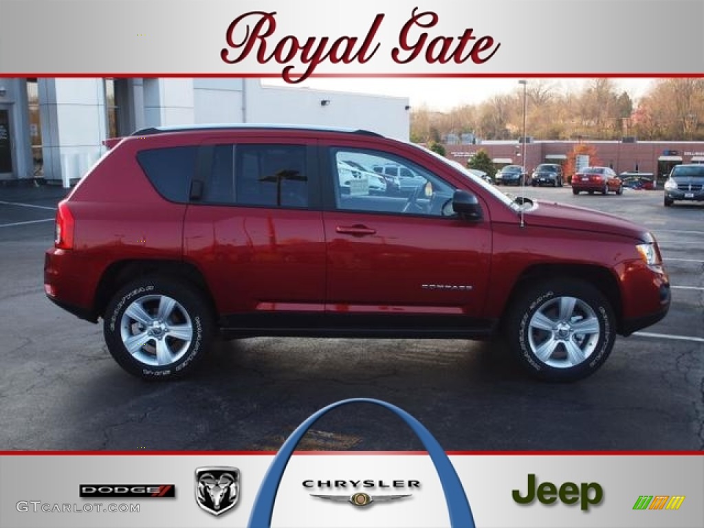 Deep Cherry Red Crystal Pearl Jeep Compass