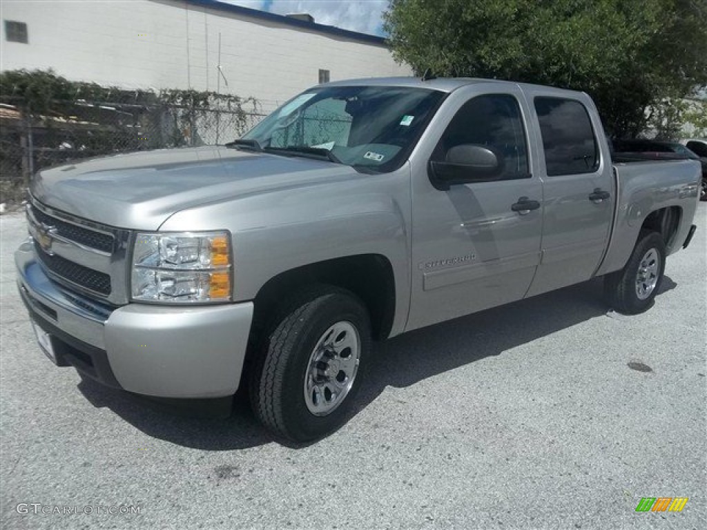 2009 Silverado 1500 LS Crew Cab - Silver Birch Metallic / Dark Titanium photo #7