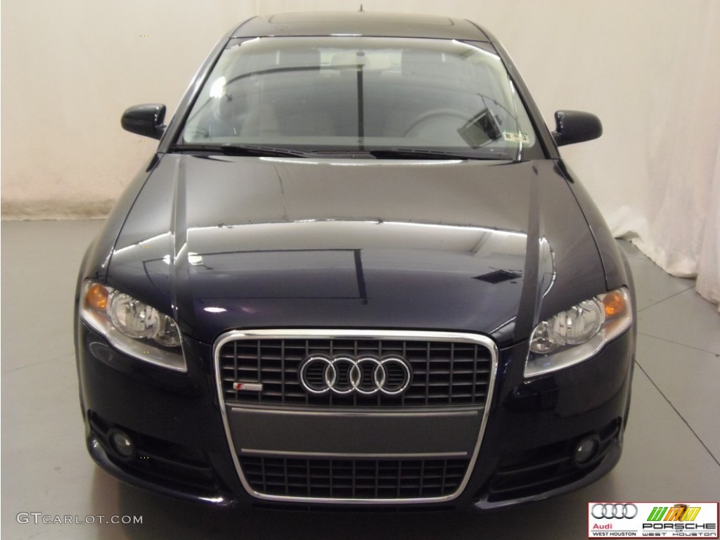 2008 A4 2.0T Sedan - Deep Sea Blue Pearl Effect / Light Gray photo #18