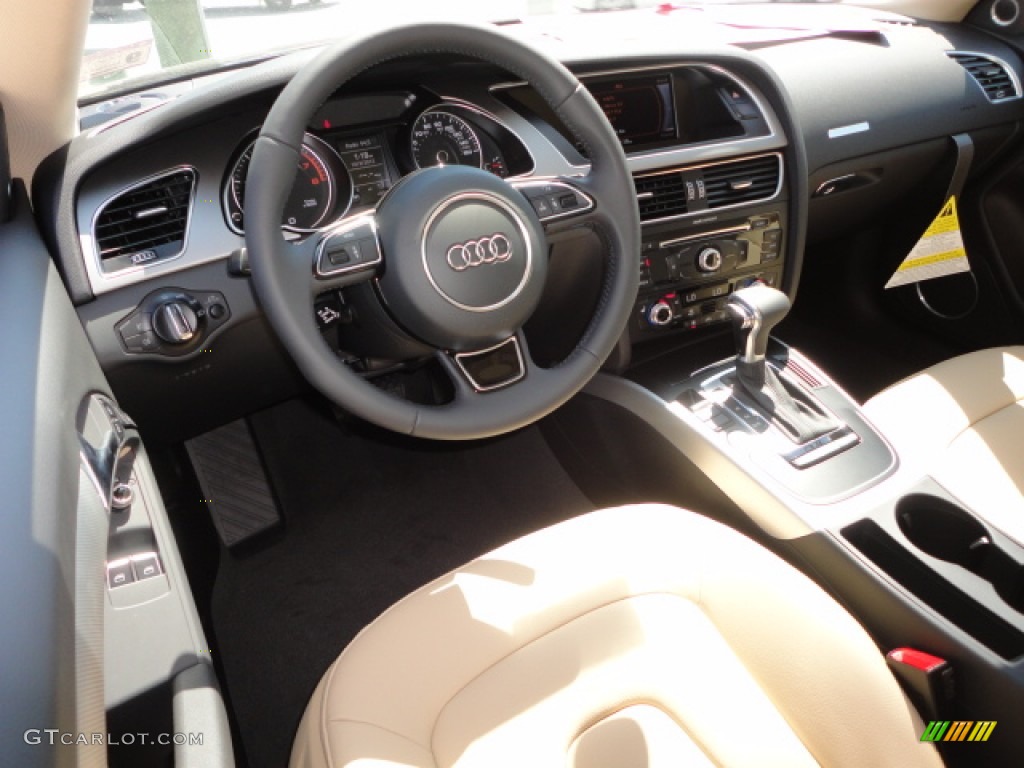 Velvet Beige Interior 2013 Audi A5 2.0T quattro Coupe Photo #71713099
