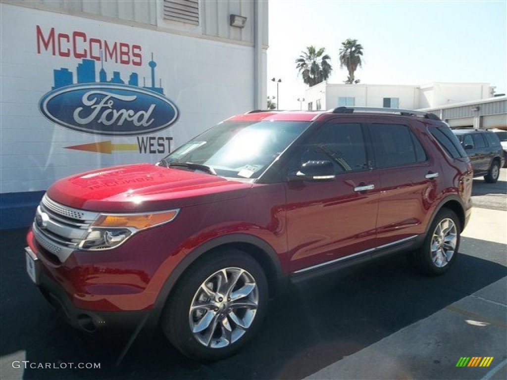 2013 Explorer XLT - Ruby Red Metallic / Medium Light Stone photo #1