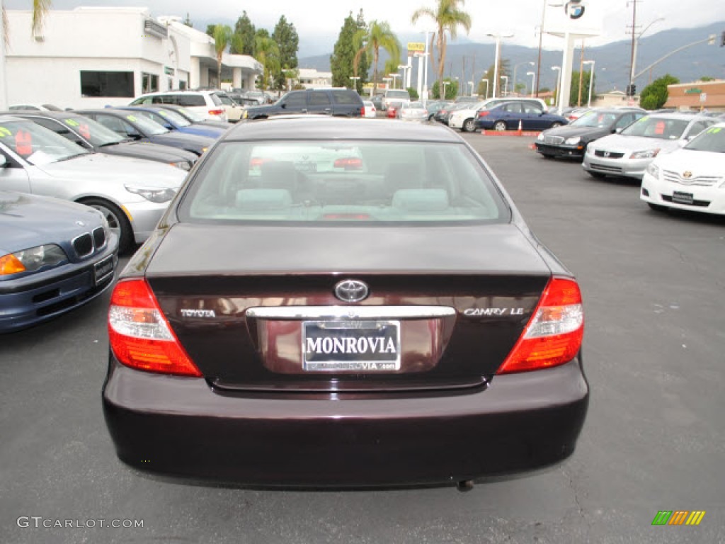2002 Camry LE - Black Walnut Pearl / Stone photo #10