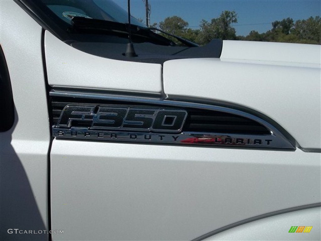 2012 F350 Super Duty Lariat Crew Cab 4x4 - Oxford White / Adobe photo #16