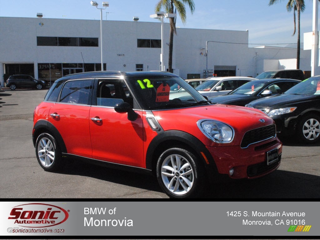 2012 Cooper S Countryman - Pure Red / Carbon Black photo #1
