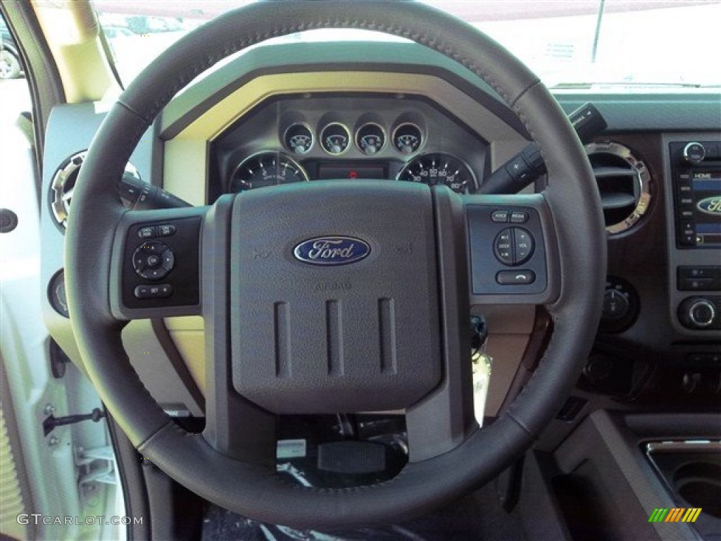 2012 F350 Super Duty Lariat Crew Cab 4x4 - Oxford White / Adobe photo #24