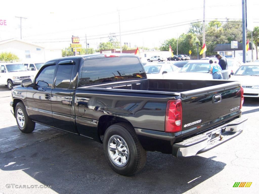 2003 Silverado 1500 LS Extended Cab - Black / Tan photo #5