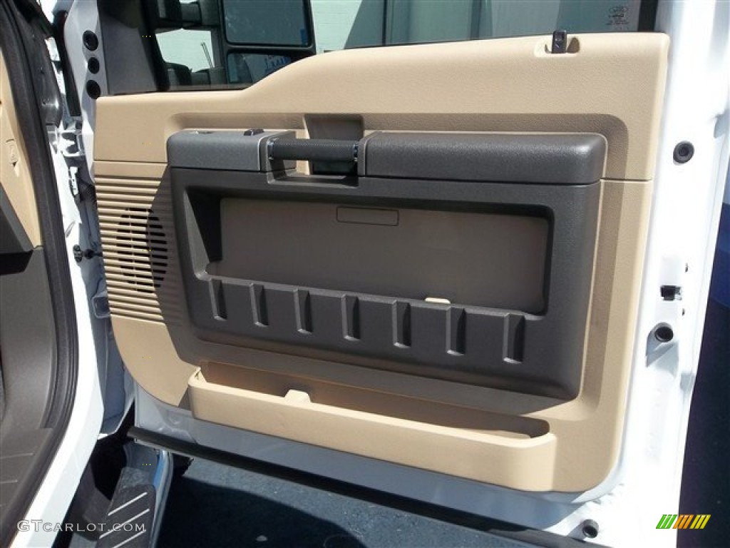 2012 F350 Super Duty Lariat Crew Cab 4x4 - Oxford White / Adobe photo #43