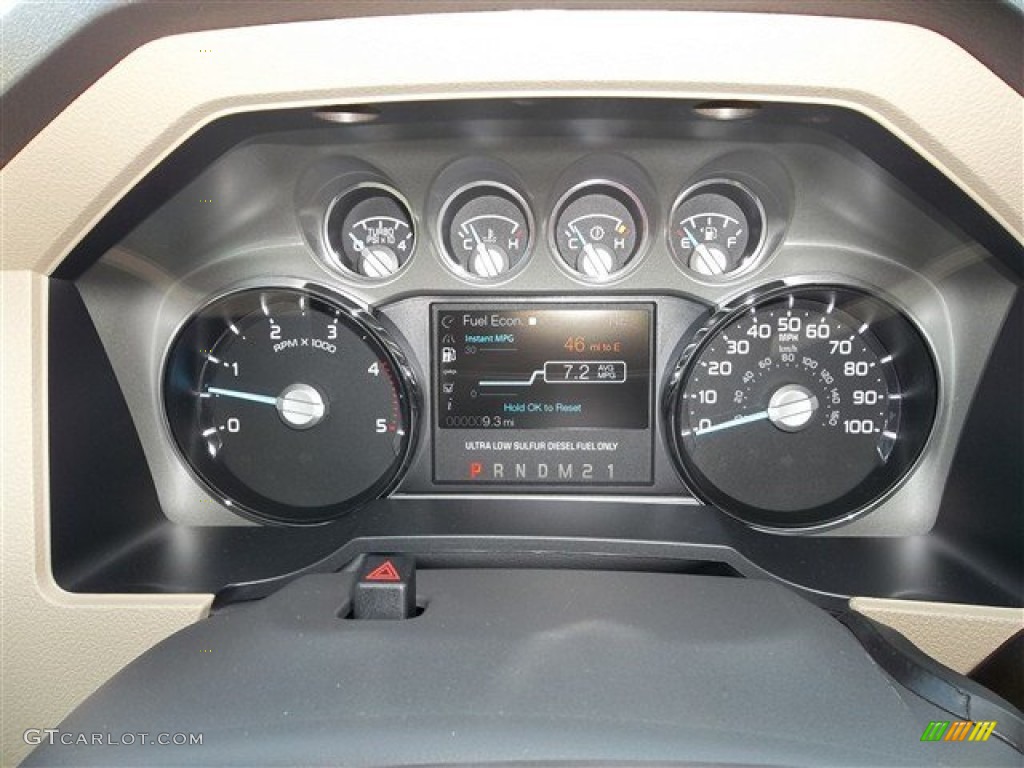 2012 F350 Super Duty Lariat Crew Cab 4x4 - Oxford White / Adobe photo #53