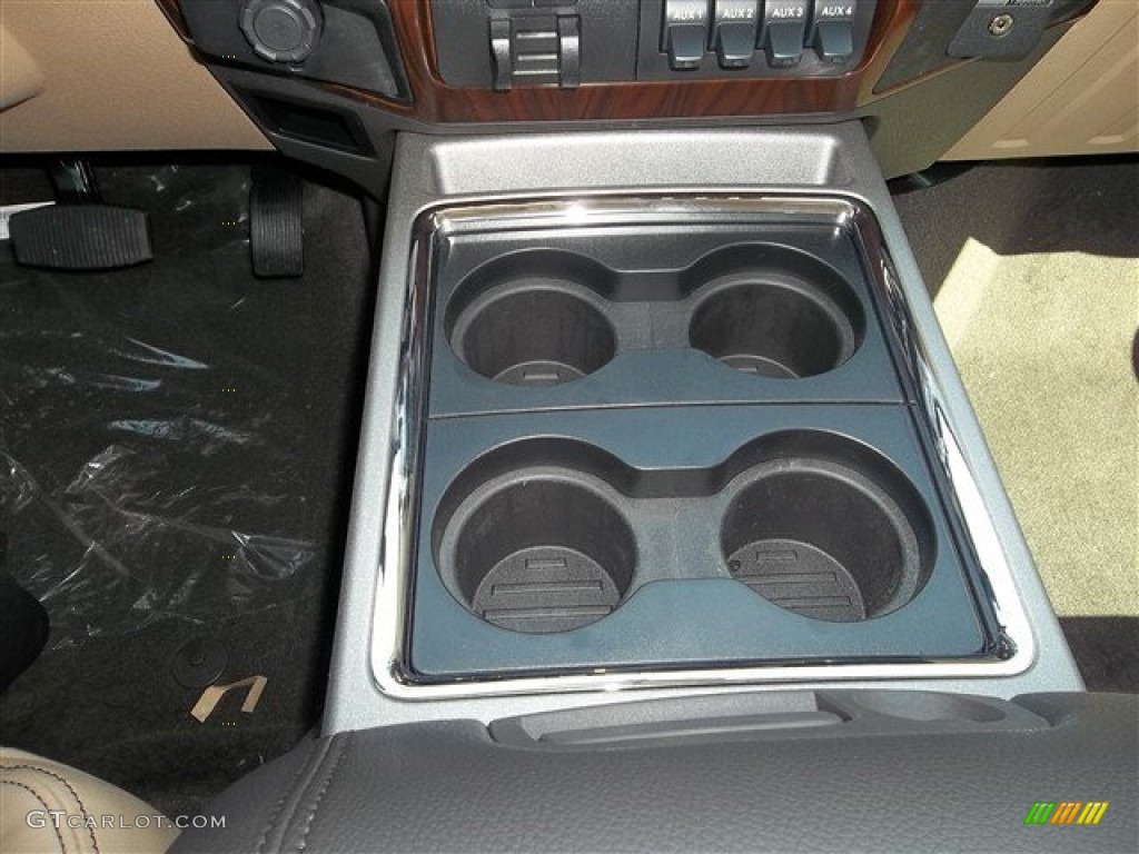 2012 F350 Super Duty Lariat Crew Cab 4x4 - Oxford White / Adobe photo #60