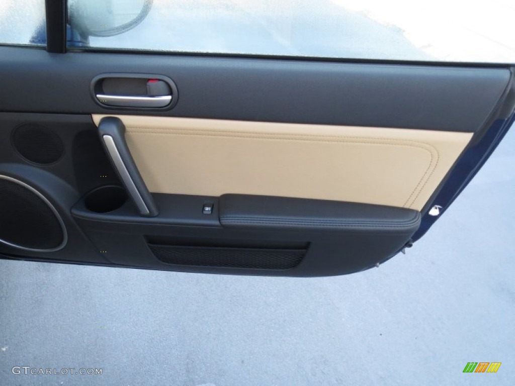 2012 Mazda MX-5 Miata Grand Touring Hard Top Roadster Dune Beige Door Panel Photo #71717899