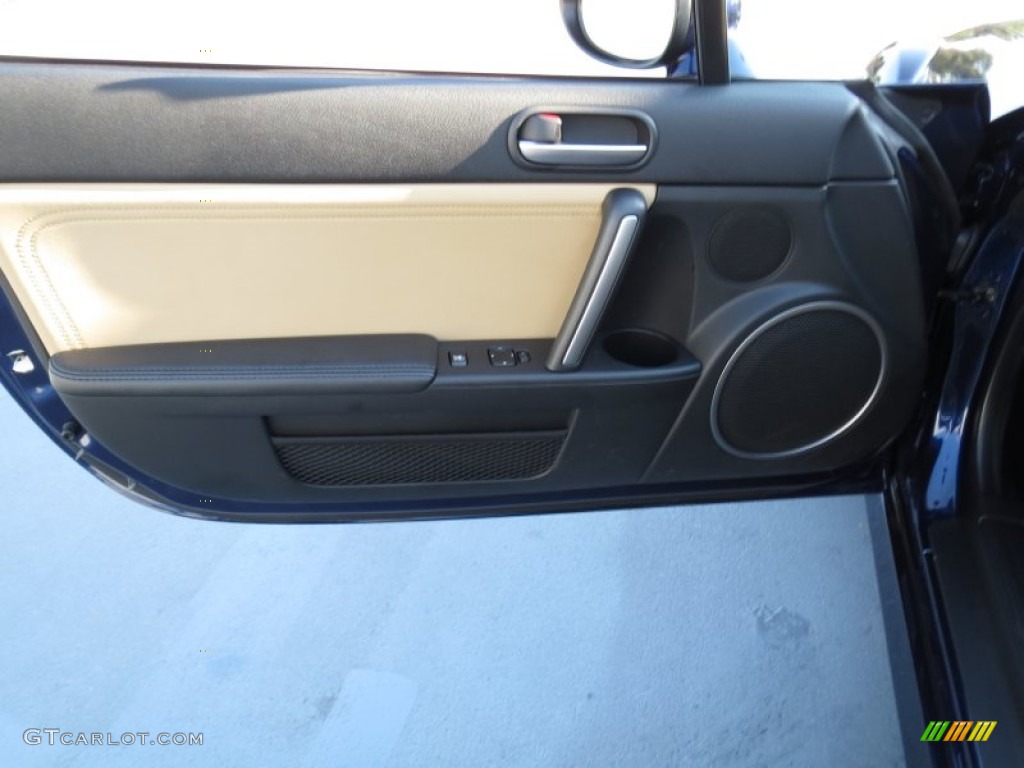 2012 Mazda MX-5 Miata Grand Touring Hard Top Roadster Dune Beige Door Panel Photo #71717932
