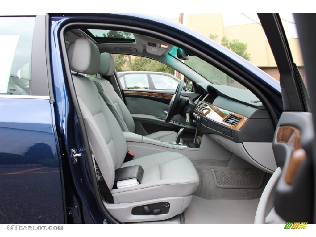 2008 5 Series 535i Sedan - Deep Sea Blue Metallic / Grey photo #27