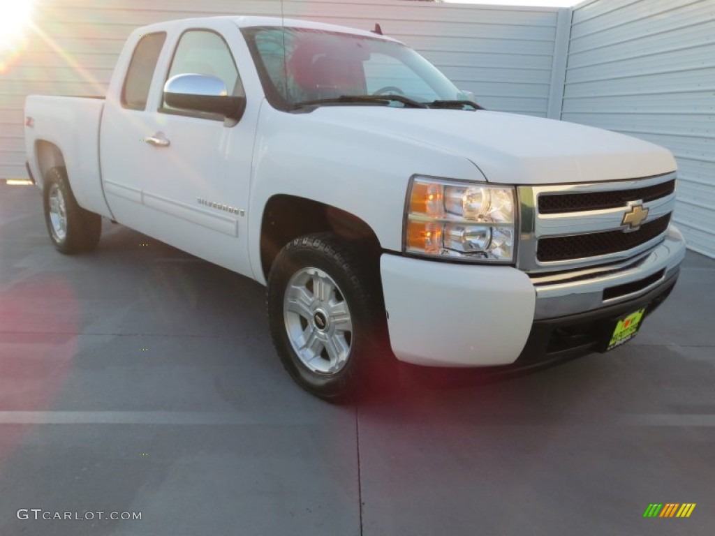 2009 Silverado 1500 LT Extended Cab 4x4 - Summit White / Ebony photo #1