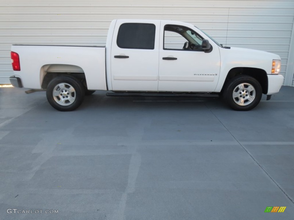 2008 Silverado 1500 LT Crew Cab - Summit White / Light Titanium/Ebony Accents photo #2