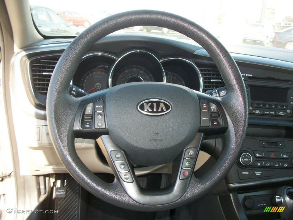 2011 Kia Optima LX Beige Steering Wheel Photo #71719870