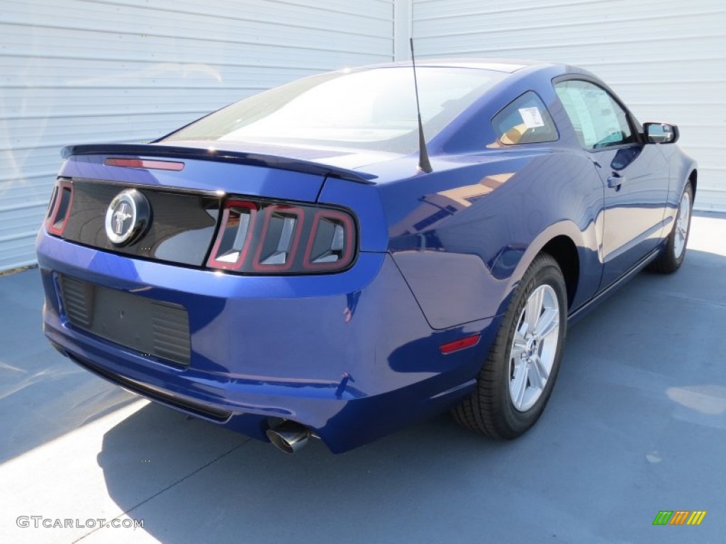 2013 Mustang V6 Coupe - Deep Impact Blue Metallic / Charcoal Black photo #3