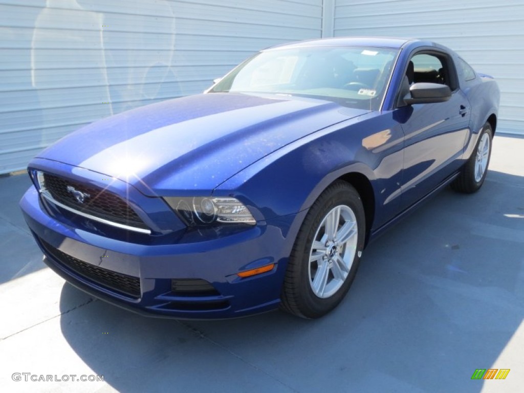 2013 Mustang V6 Coupe - Deep Impact Blue Metallic / Charcoal Black photo #6