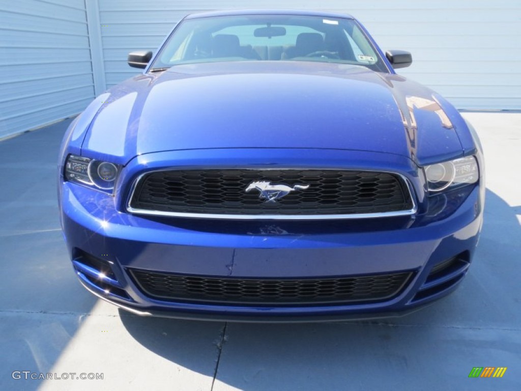 2013 Mustang V6 Coupe - Deep Impact Blue Metallic / Charcoal Black photo #7