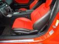 2010 Chevrolet Camaro Black/Inferno Orange Interior Front Seat Photo