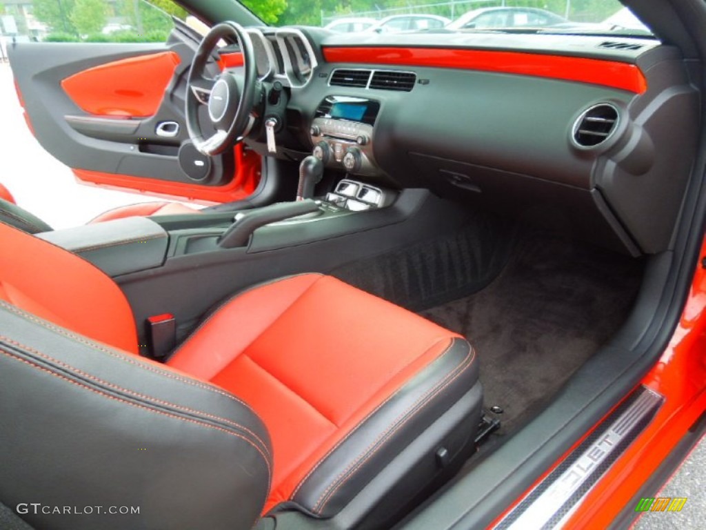 Black/Inferno Orange Interior 2010 Chevrolet Camaro SS/RS Coupe Photo #71724424