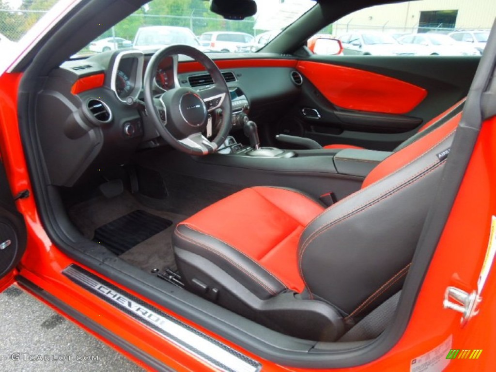Black/Inferno Orange Interior 2010 Chevrolet Camaro SS/RS Coupe Photo #71724481
