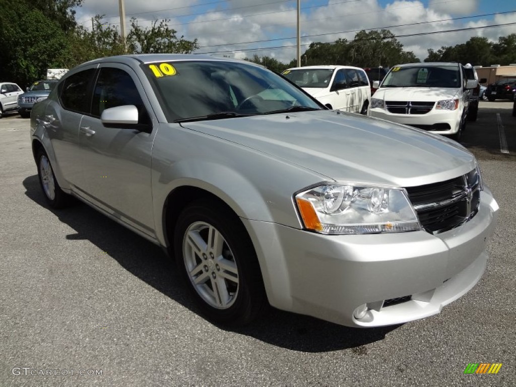 2010 Avenger R/T - Bright Silver Metallic / Dark Khaki/Light Graystone photo #14