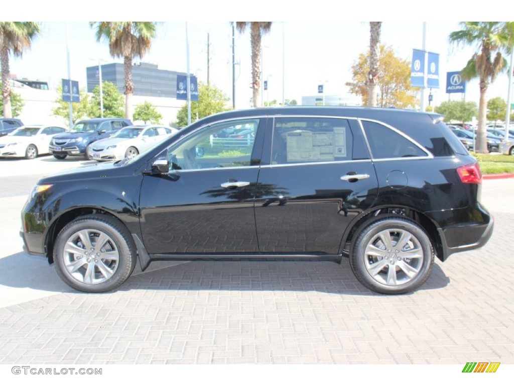 2013 MDX SH-AWD Advance - Crystal Black Pearl / Parchment photo #4