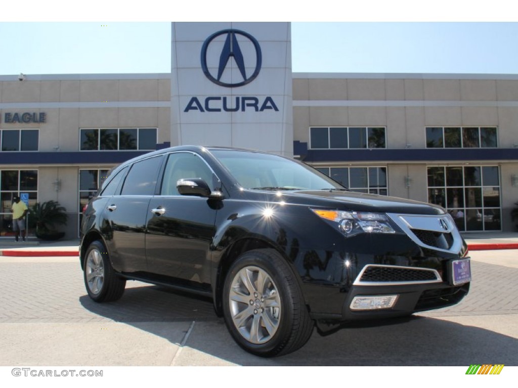 2013 MDX SH-AWD Advance - Crystal Black Pearl / Parchment photo #1