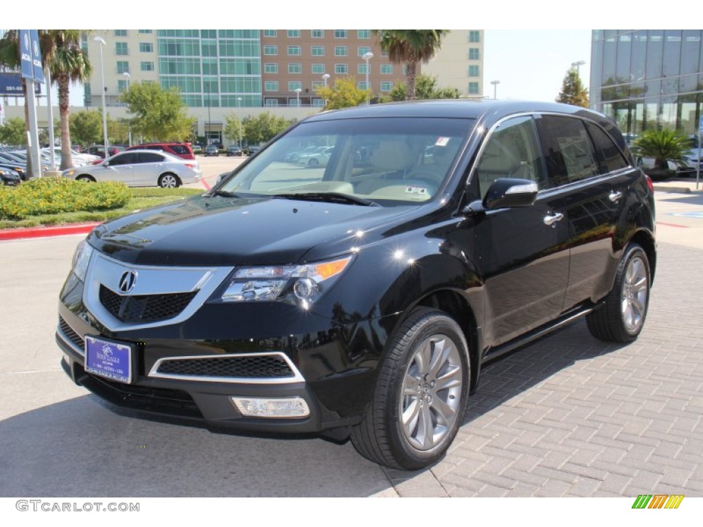 2013 MDX SH-AWD Advance - Crystal Black Pearl / Parchment photo #3