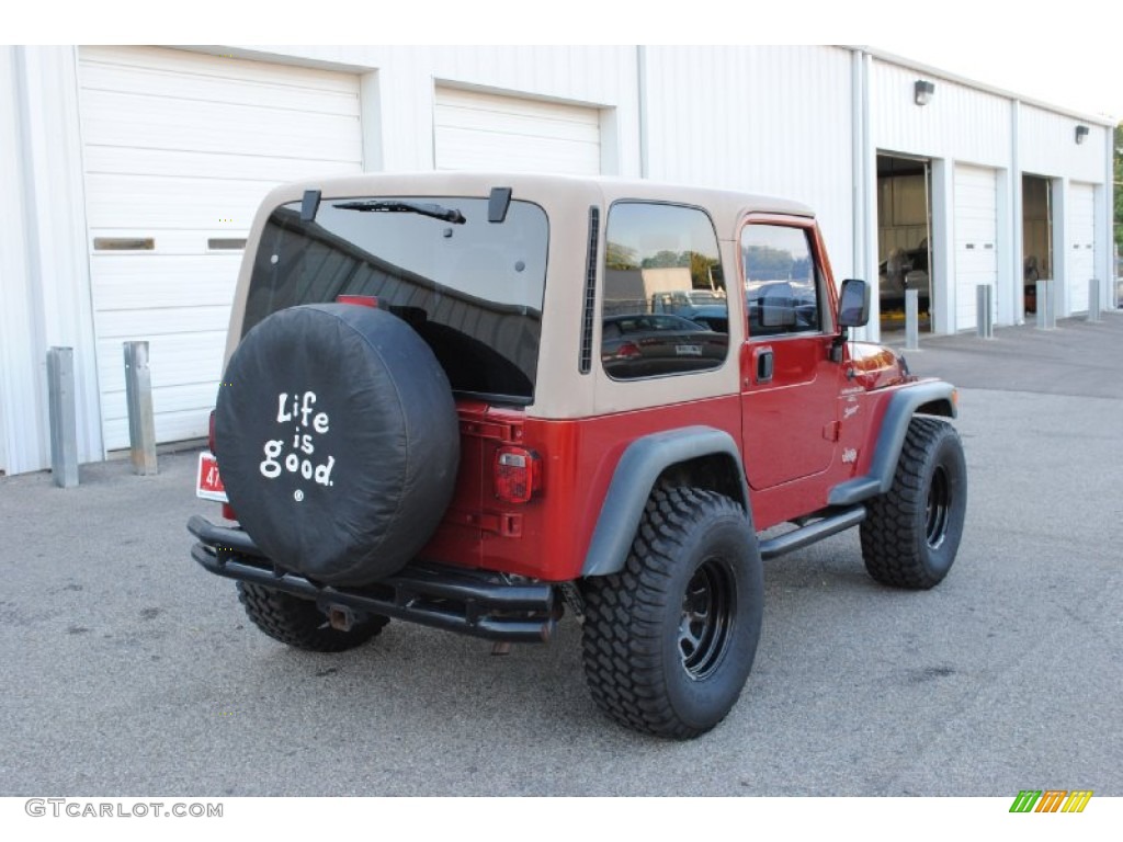 1999 Chili Pepper Red Pearlcoat Jeep Wrangler Sport 4x4 71688342 Photo