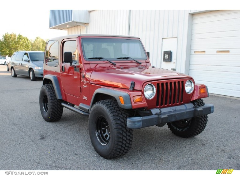 1999 Chili Pepper Red Pearlcoat Jeep Wrangler Sport 4x4 71688342 Photo