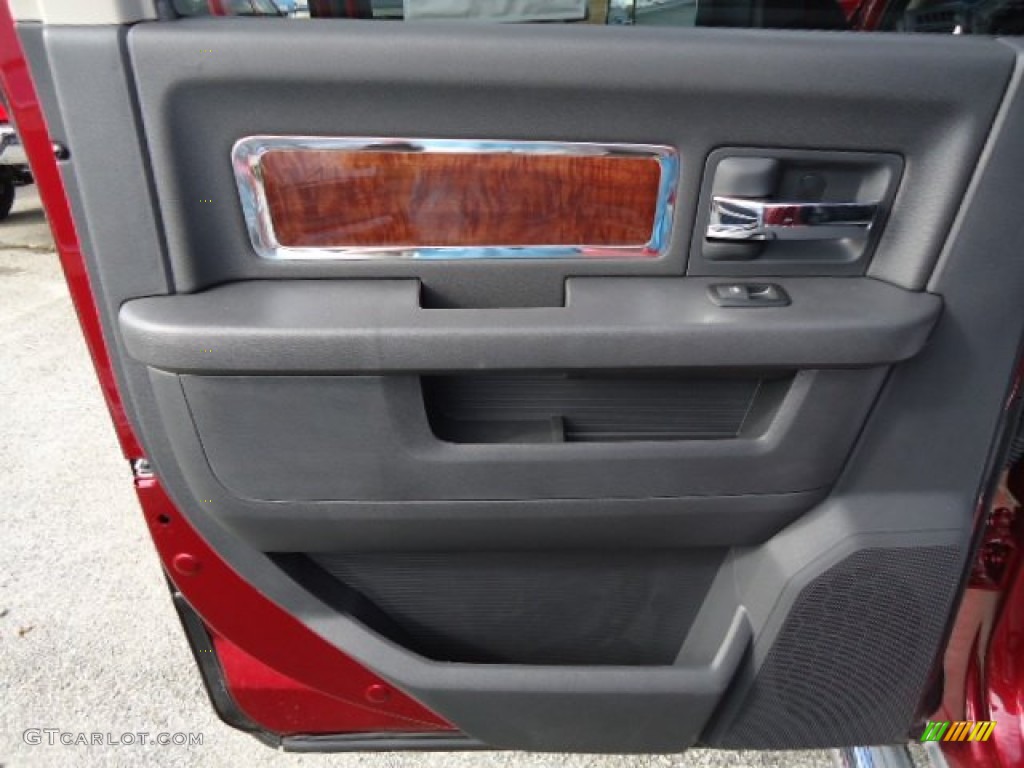 2012 Dodge Ram 3500 HD Laramie Crew Cab 4x4 Dually Dark Slate Door Panel Photo #71729264