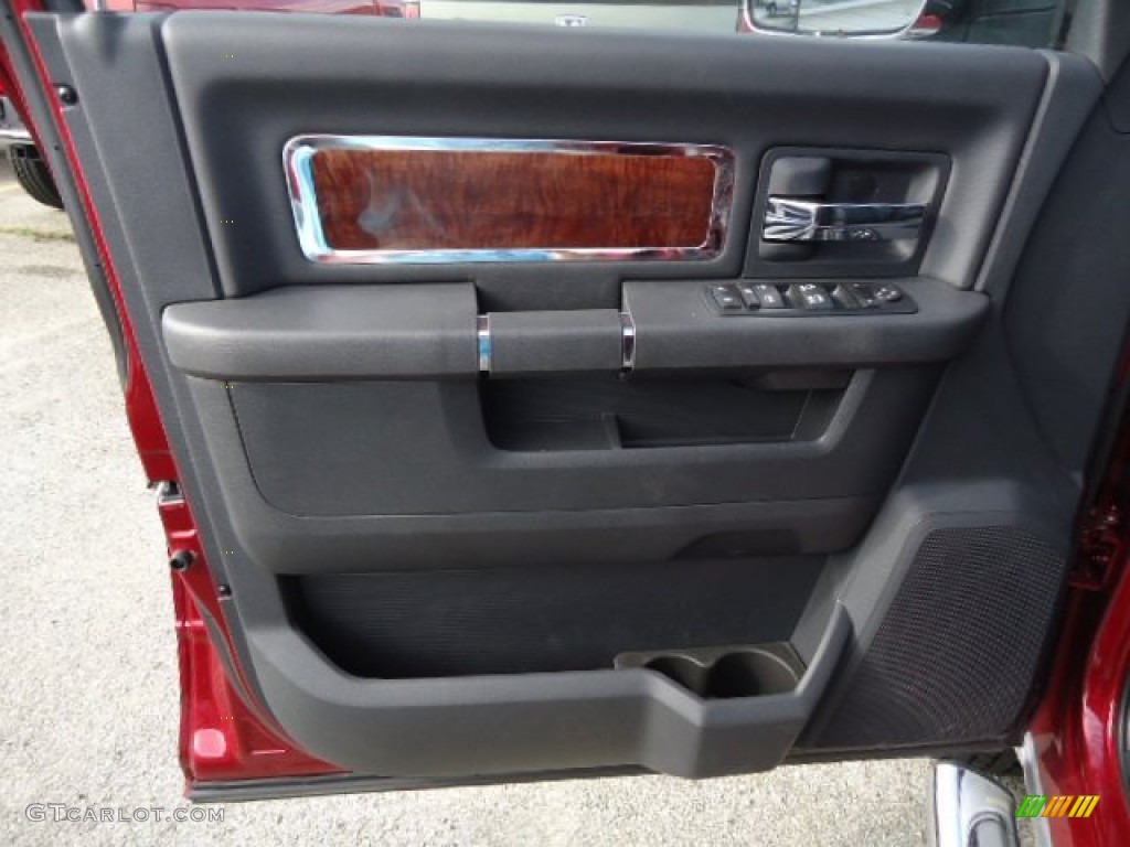 2012 Dodge Ram 3500 HD Laramie Crew Cab 4x4 Dually Dark Slate Door Panel Photo #71729273