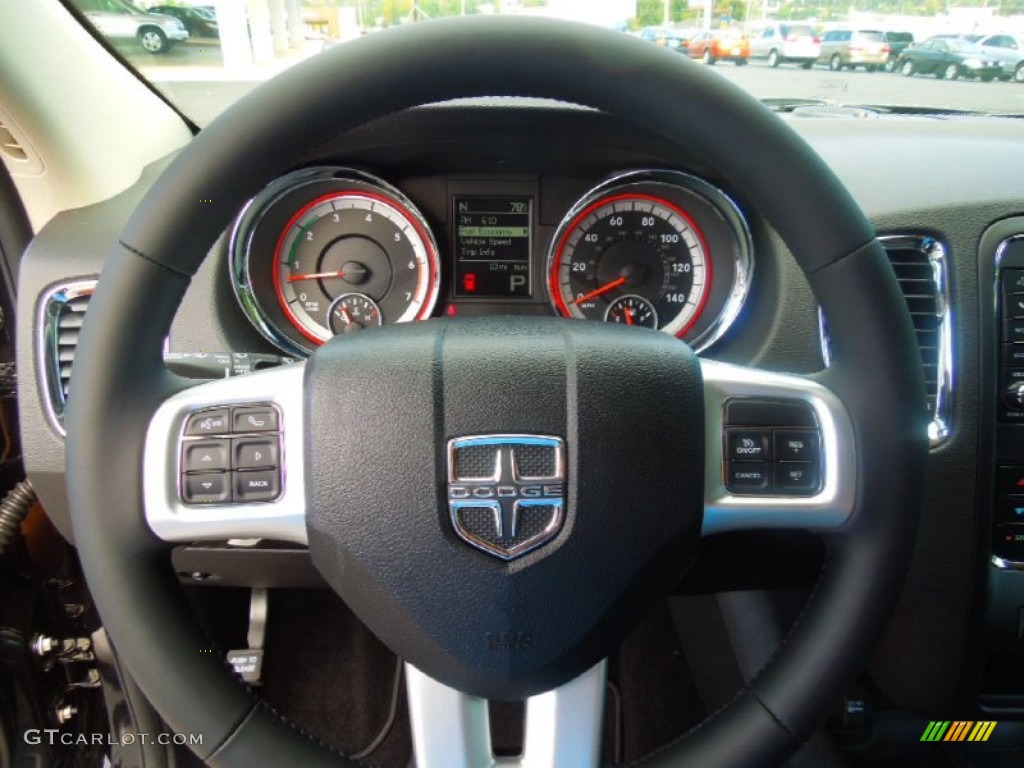 2013 Dodge Durango R/T AWD Black Steering Wheel Photo #71730200