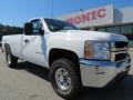 2008 Summit White Chevrolet Silverado 2500HD Work Truck Regular Cab 4x4  photo #1