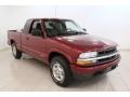 Dark Cherry Red Metallic 2003 Chevrolet S10 LS Extended Cab 4x4