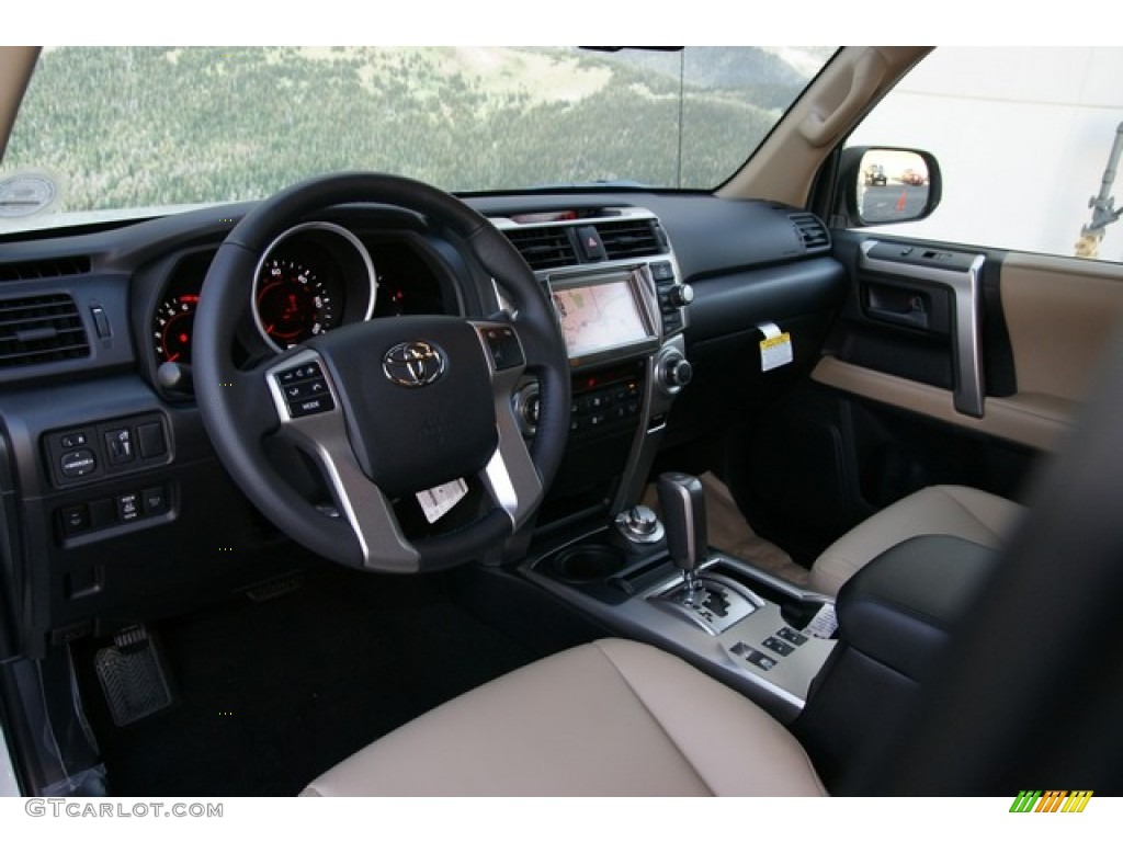 2013 4Runner Limited 4x4 - Blizzard White Pearl / Beige photo #5