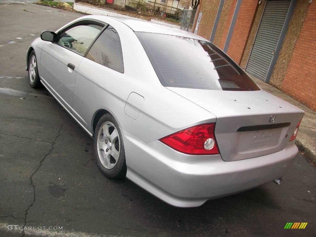 2004 Civic Value Package Coupe - Satin Silver Metallic / Black photo #17