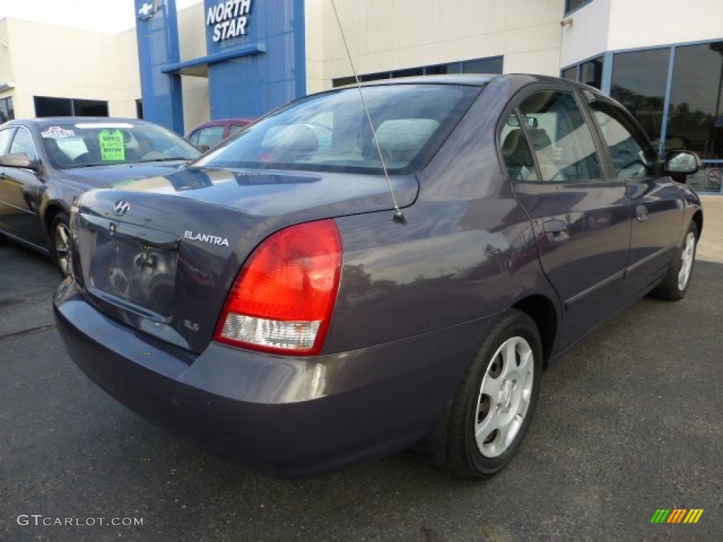 2002 Elantra GLS Sedan - Midnight Gray / Gray photo #2