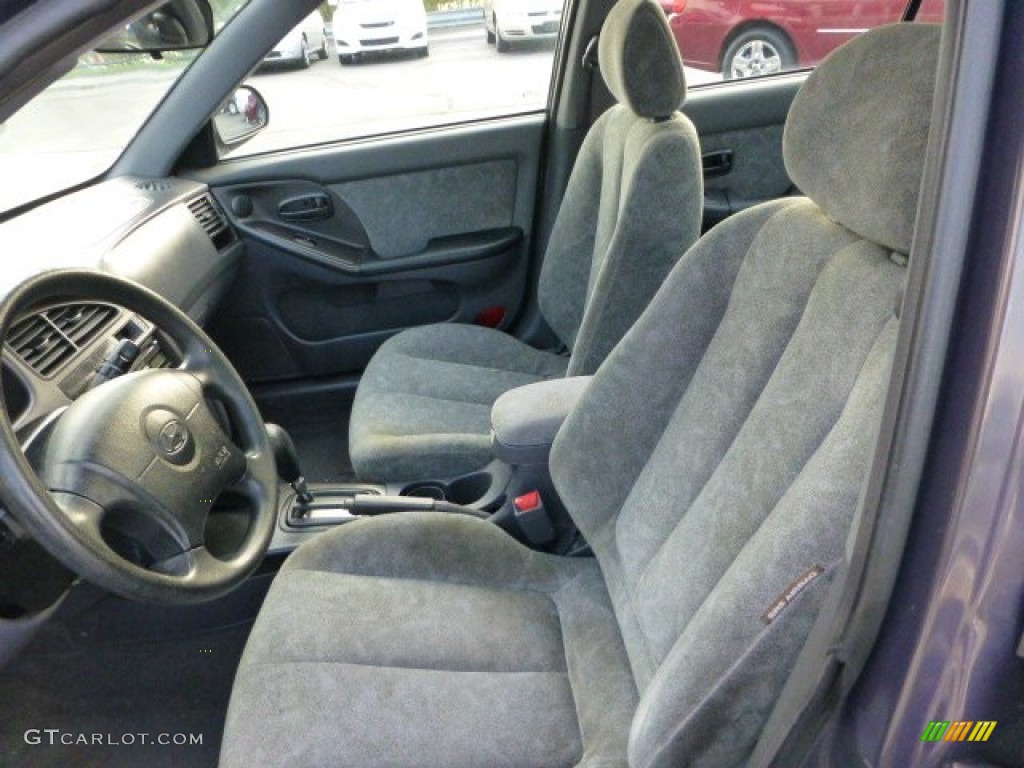 2002 Elantra GLS Sedan - Midnight Gray / Gray photo #8